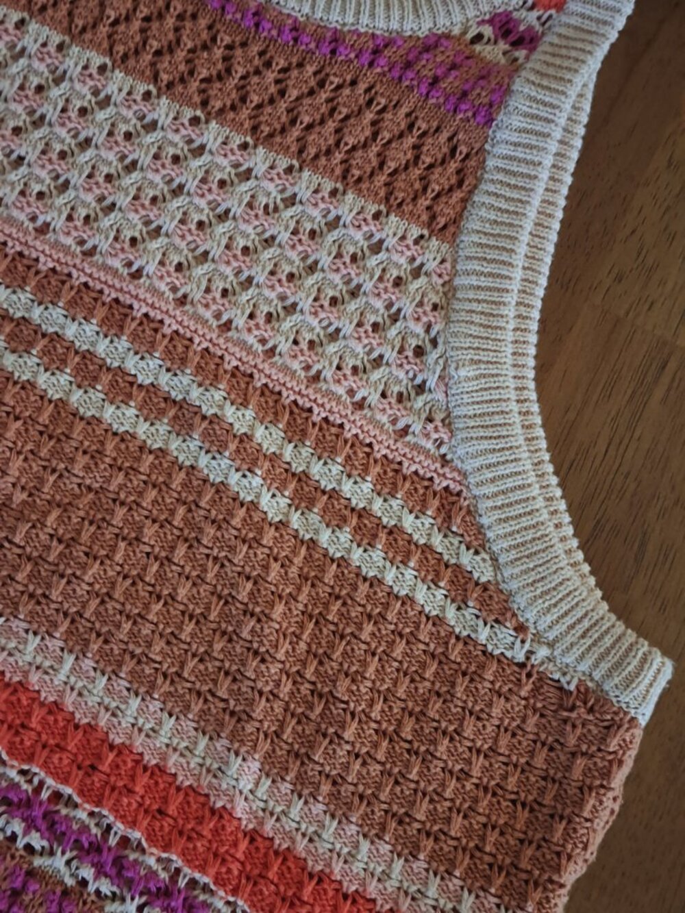 Heartloom The Kenzie Tank Small Crochet, knit Boho, fisherman Cotton Sleeveless - Picture 6 of 9